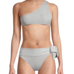 Ramy Brook Tasha Asymmetric Metallic Bikini Top & Bottom Small